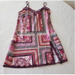 Victoria's Secret XS multi colored chemise slip intimates lingerie nightie dress